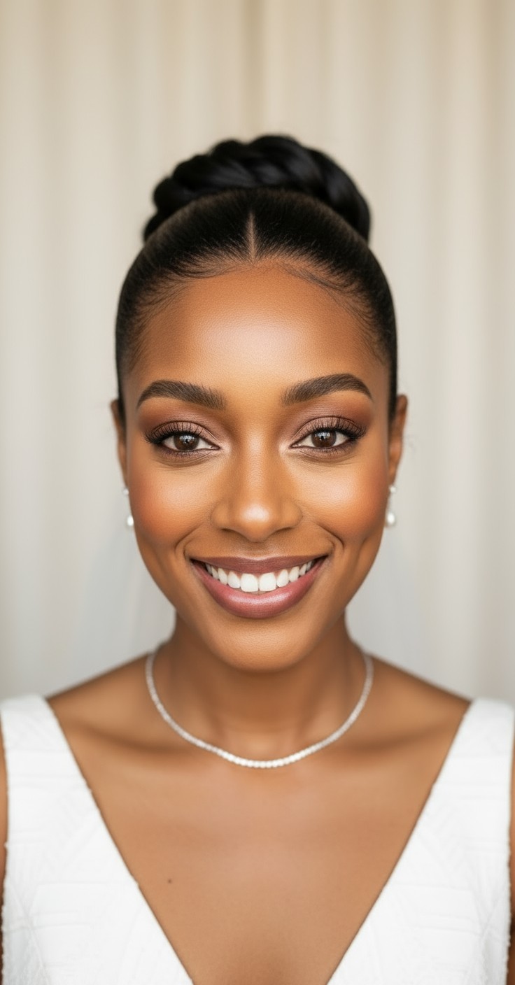 After Sleek Bridal Updo